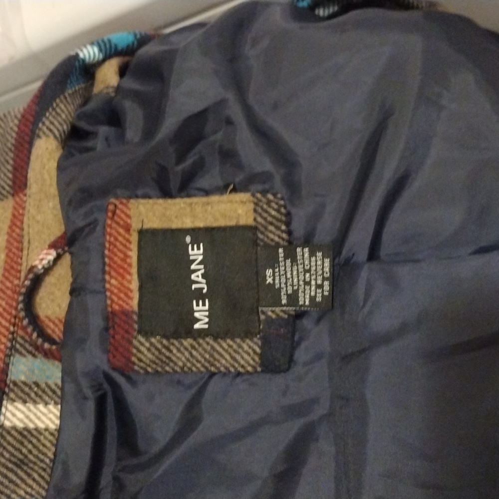 Me Jane Women's Plaid Peacoat Multi Color, Size XS - Picture 15 of 15